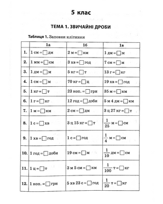 3000 exercises and tasks. Mathematics 5-6 cl. Fractions